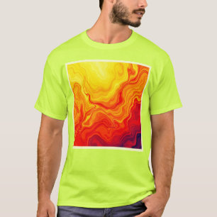 Fiery Abstract Flow Art T-Shirt