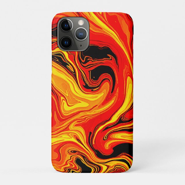 Fiery Abstract Swirls of Emotion Case-Mate iPhone Case (Back)