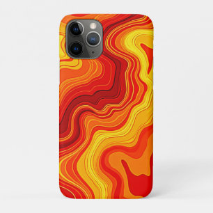 Fiery Abstract Topography Art iPhone 11 Pro Case
