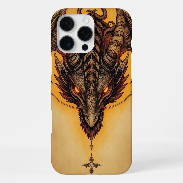 Fiery Ancient Dragon Fantasy Art iPhone Case (Back)