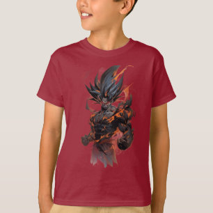 Fiery Anime Warrior Kids T-Shirt