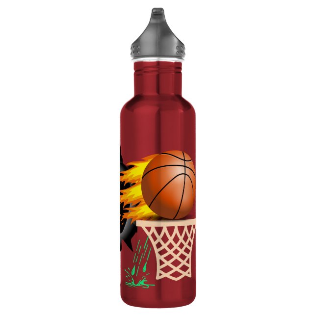 Fiery Basketball Water Bottles (Right)