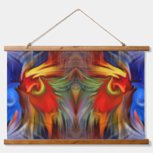 Fiery Birds Abstract Art Hanging Tapestry