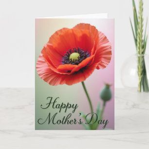 Fiery Bloom Mothers Day Card