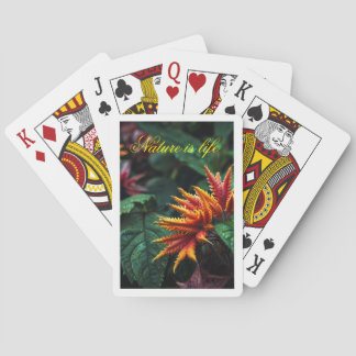 Fiery Bloom of the Enchanted Jungle Playing Cards