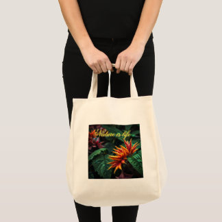 Fiery Bloom of the Enchanted Jungle Tote Bag