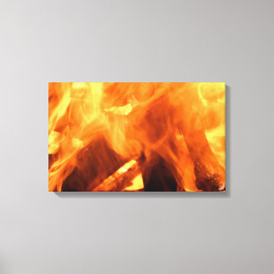 fiery bonfire canvas print