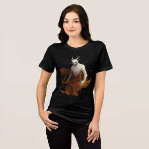 Fiery Clawed Wraith with Glowing Eyes Tri-Blend Shirt