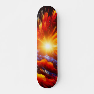 Fiery Cosmic Explosion Skateboard