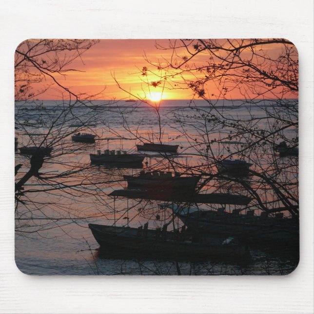 Fiery Costa Rican Sunset in Tamarindo Mouse Mat (Front)