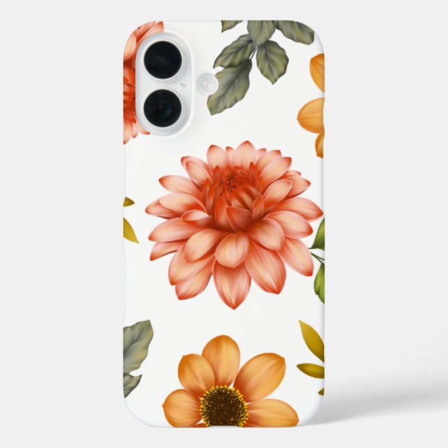 Fiery Dahlia Bloom  Case-Mate iPhone Case (Back)