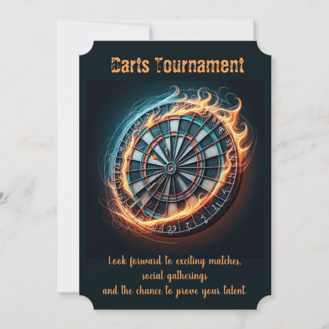 Fiery Dartboard with Bullseye Explosion  (Front)