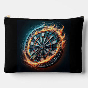 Fiery Dartboard with Bullseye Explosion  Accessory Pouch