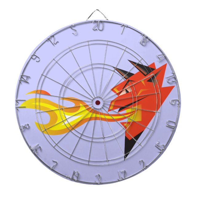 Fiery Devil's Head_flame-spitting Dartboard (Front)