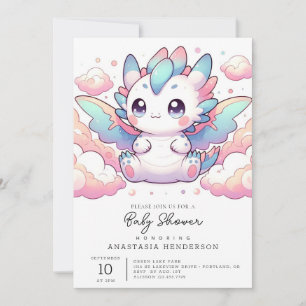 Fiery Dragon Baby Shower Invitation