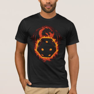 Fiery Dragon D20 Dice Fantasy Tabletop Gaming T-Sh T-Shirt