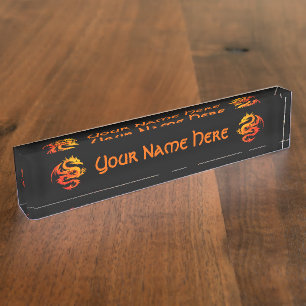 FIERY DRAGON NAMEPLATE