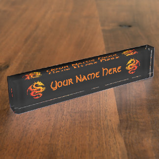 FIERY DRAGON NAMEPLATE