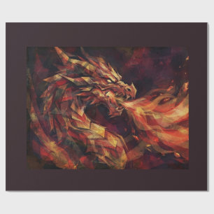 Fiery Dragon Wrapping Paper