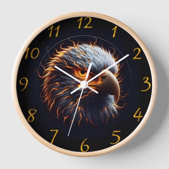 Fiery Eagle: Illuminated Intensity Clock (Front)