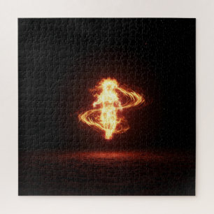 Fiery Energy of Female Spirit in Universe Jigsaw Puzzle