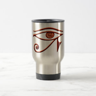 Fiery Eye Of Horus Travel Mug