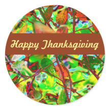 Fiery Fall Leaves Custom Happy Thanksgiving