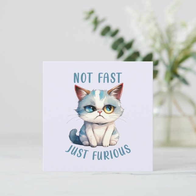 Fiery Feline Spirit – Sassy Angry Cat Design (Standing Front)