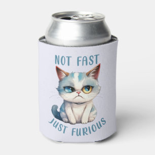 Fiery Feline Spirit – Sassy Angry Cat Design Can Cooler