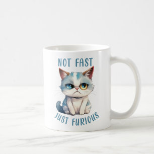 Fiery Feline Spirit – Sassy Angry Cat Design Coffee Mug