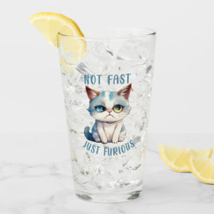Fiery Feline Spirit – Sassy Angry Cat Design Glass