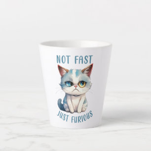 Fiery Feline Spirit – Sassy Angry Cat Design Latte Mug