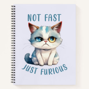 Fiery Feline Spirit – Sassy Angry Cat Design Notebook
