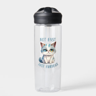 Fiery Feline Spirit – Sassy Angry Cat Design Water Bottle