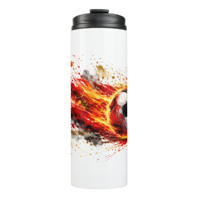 Fiery Football Motion Graphic Coffee Mug (Front)