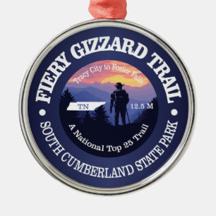 Fiery Gizzard Trail (rd2) Metal Tree Decoration
