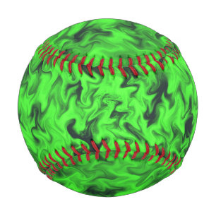 Fiery Green Baseball
