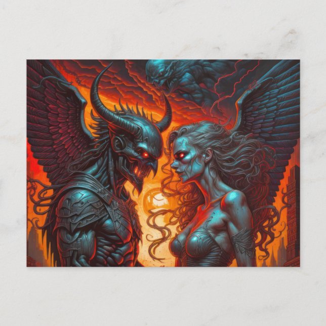 Fiery greetings postcard (Front)