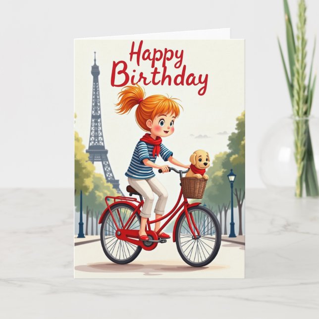 Fiery Haired Birthday Card (Front)
