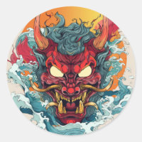 Fiery Hannya Japanese Mask