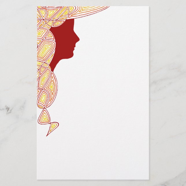 Fiery Lady Stationary Stationery (Front)