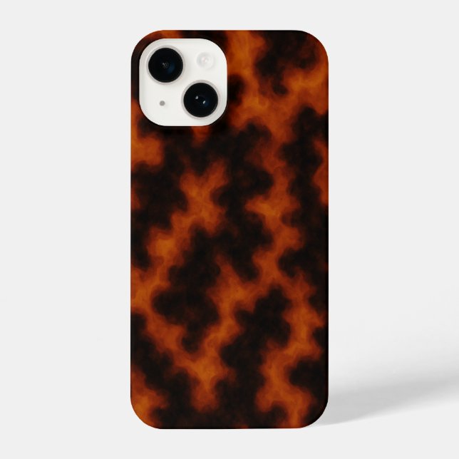 Fiery Lava Texture Abstract Pattern – Bold Seamles iPhone Case (Back)
