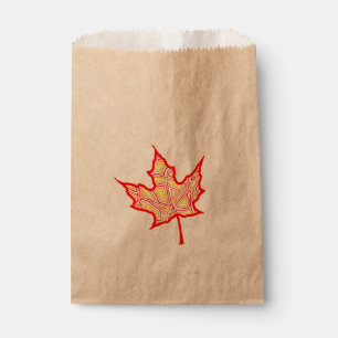 Fiery Leaf Favour Bags