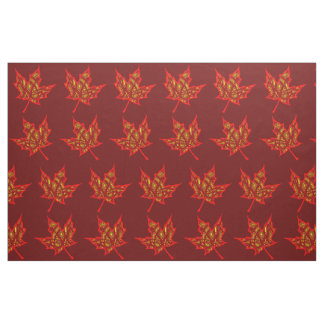 Fiery Leaves Fabric