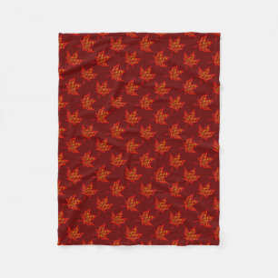 Fiery Leaves Fleece Blanket