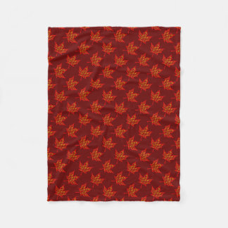 Fiery Leaves Fleece Blanket