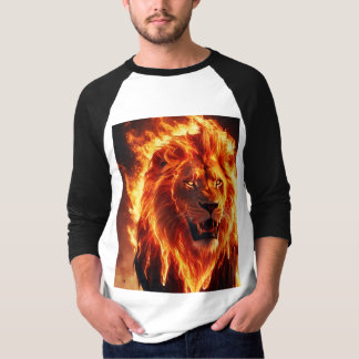 Fiery Lion T Shirt Flaming Lion Graphic Tee