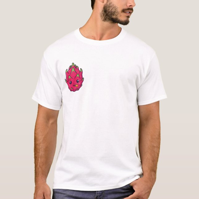 Fiery Little Dragon Fruit Character T-Shirt (Front)