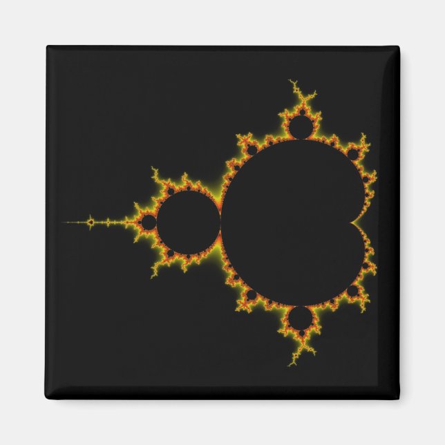Fiery Mandelbrot Set Magnet (Front)