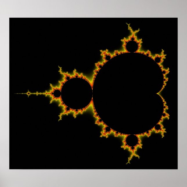 Fiery Mandelbrot Set Poster (Front)